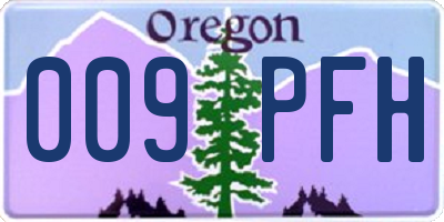 OR license plate 009PFH