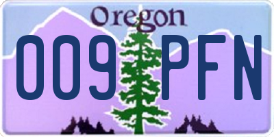 OR license plate 009PFN
