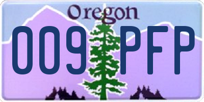 OR license plate 009PFP