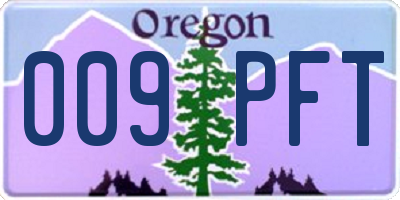 OR license plate 009PFT