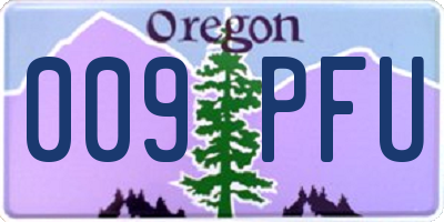 OR license plate 009PFU