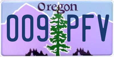 OR license plate 009PFV
