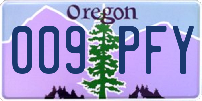 OR license plate 009PFY