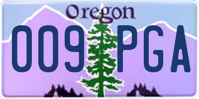 OR license plate 009PGA