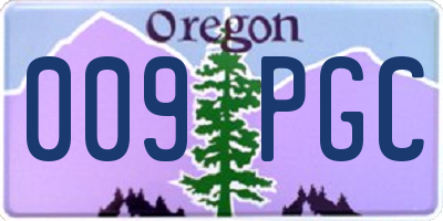 OR license plate 009PGC