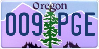OR license plate 009PGE