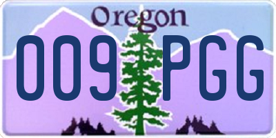 OR license plate 009PGG