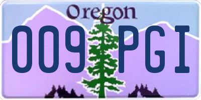 OR license plate 009PGI
