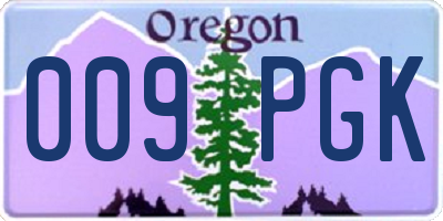 OR license plate 009PGK