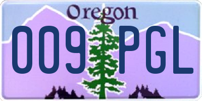 OR license plate 009PGL