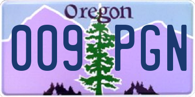 OR license plate 009PGN