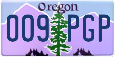 OR license plate 009PGP