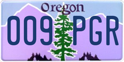 OR license plate 009PGR
