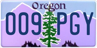OR license plate 009PGY