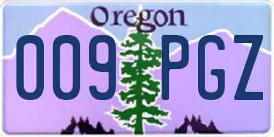 OR license plate 009PGZ