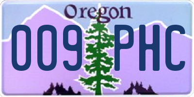 OR license plate 009PHC