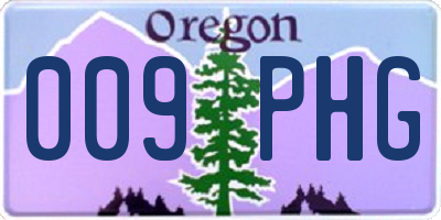 OR license plate 009PHG