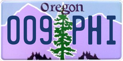 OR license plate 009PHI