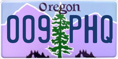 OR license plate 009PHQ