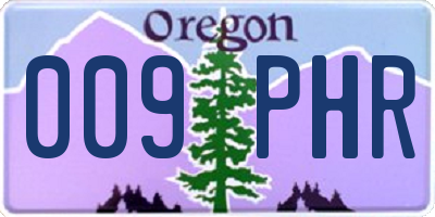 OR license plate 009PHR