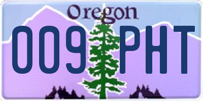 OR license plate 009PHT