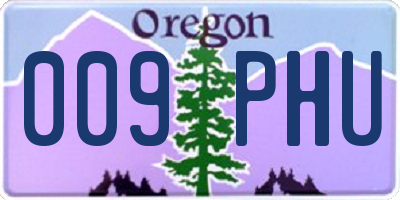 OR license plate 009PHU