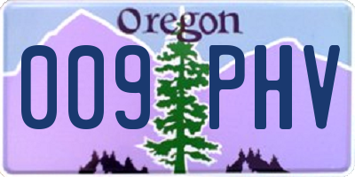 OR license plate 009PHV