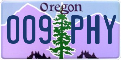 OR license plate 009PHY