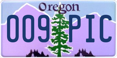 OR license plate 009PIC
