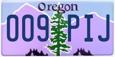 OR license plate 009PIJ