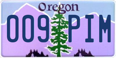 OR license plate 009PIM