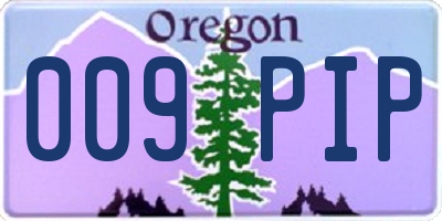 OR license plate 009PIP