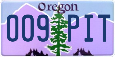 OR license plate 009PIT