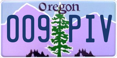 OR license plate 009PIV