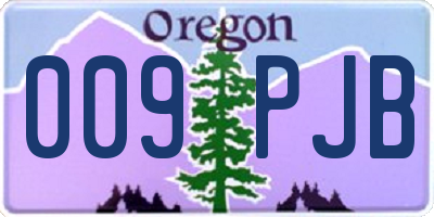 OR license plate 009PJB
