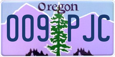 OR license plate 009PJC