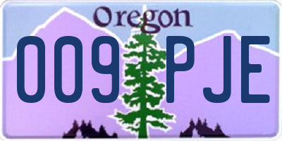 OR license plate 009PJE