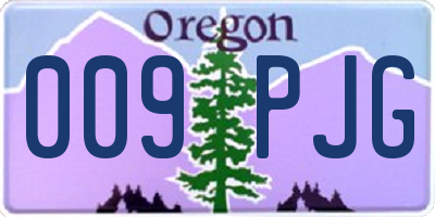 OR license plate 009PJG