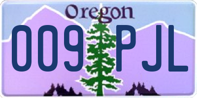 OR license plate 009PJL