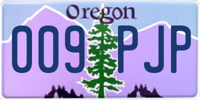 OR license plate 009PJP