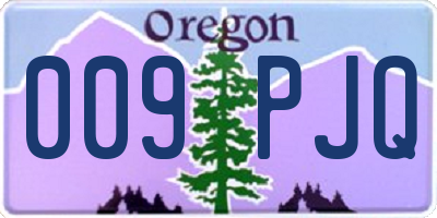 OR license plate 009PJQ
