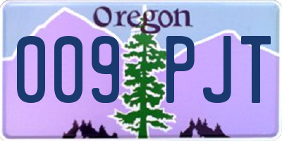 OR license plate 009PJT