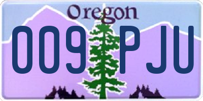 OR license plate 009PJU