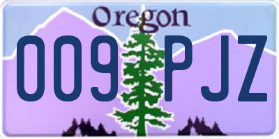 OR license plate 009PJZ