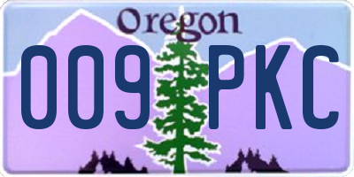 OR license plate 009PKC