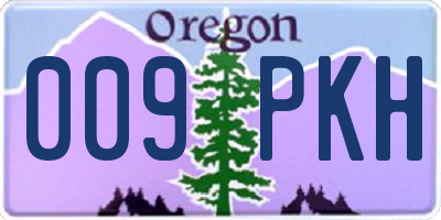 OR license plate 009PKH