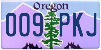OR license plate 009PKJ