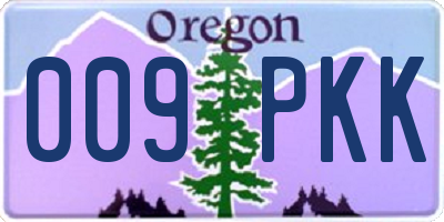 OR license plate 009PKK