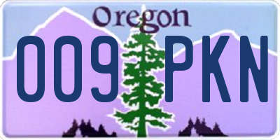 OR license plate 009PKN