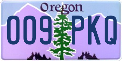 OR license plate 009PKQ